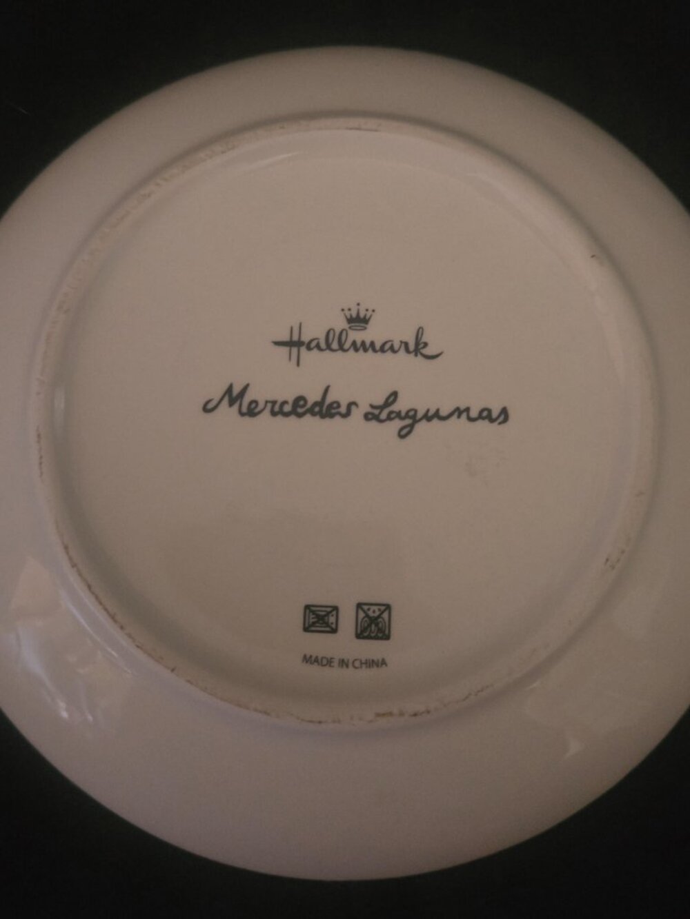 Hallmark Mercedes Lagunas Floral Bird Trinket Dish 6" Ceramic Gold Rim - Picture 5 of 5